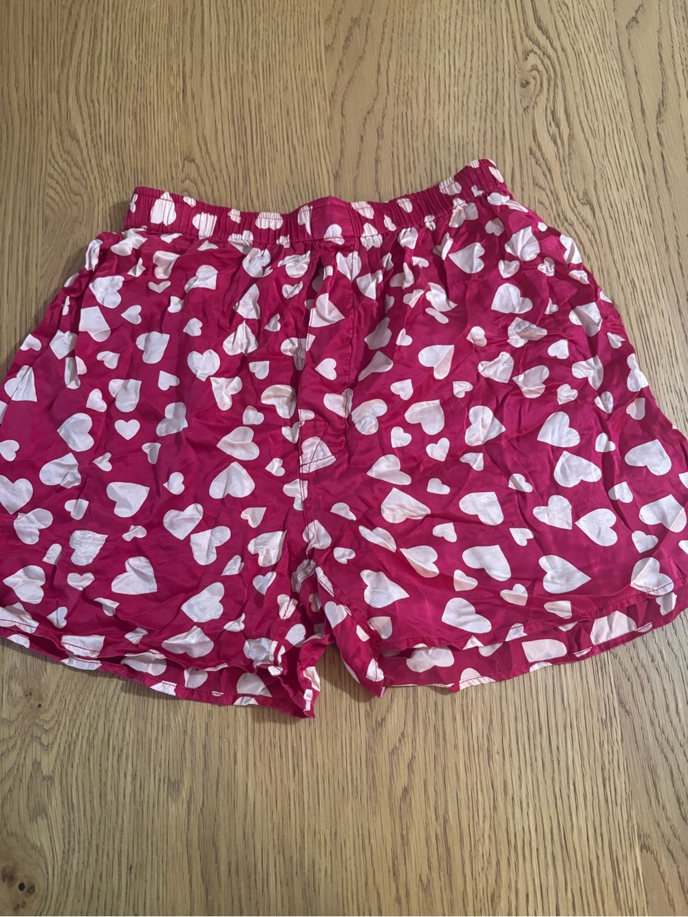 Men's Pink Heart-Pattern Cotton Boxer Shorts